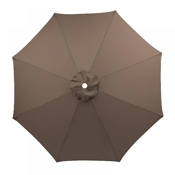 2M Patio-varjo, Markkinapöydän Varjo 6 Vahvalla Ripa, Painikekallistus/Käsikäyttöinen Ulkovarjo Puutarhaan, Terassille, Pihalle, Uima-altaalle ja Rannalle (Varjo Dark khaki