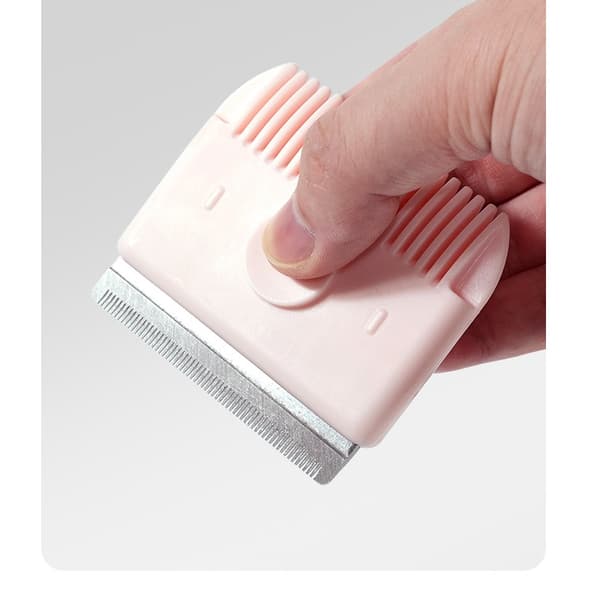 Multifunktionel Pelsfjernelseskam til Katte og Hunde - Sikker og Effektiv Pelspleje Pink
