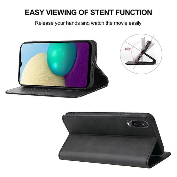 Magnetiskt läderfodral för Samsung Galaxy A02 / M02 [DB]