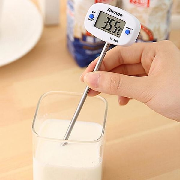 Fiauli Instant Digital LCD Mat Termometer for Mat, Kjøtt, Sjokolade, Stekeovn