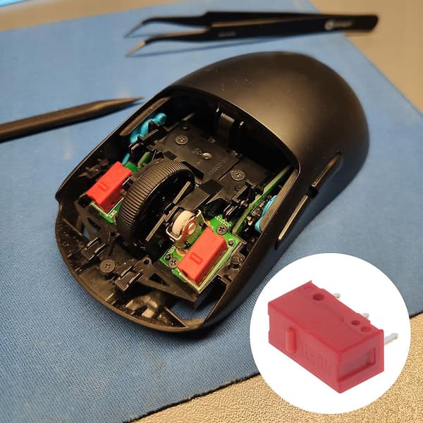 Kailh til GM Muse Mikro Switch Røde Kontakter Knapper til Gaming Mus 2 Stk