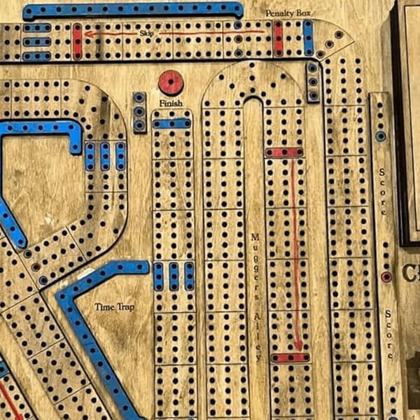 Cribbage Wars Brætspil, 2024 Træ Cribbage Brætspil Sæt
