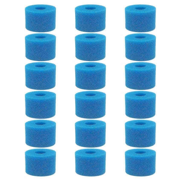 18 stk For Pure Spa Gjenbrukbare Vaskbare Skumfilterpatroner S1 Type Blue