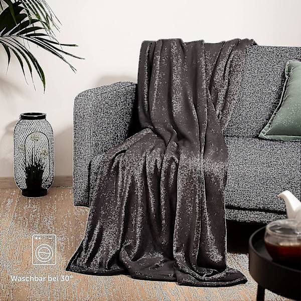 Mjuk och Mysig Filt - Högkvalitativ Filt, Supermjuk Fleecefilt Som Soffaöverkast, Sängöverkast Eller Vardagsrumsfilt Black 200 x 230 cm