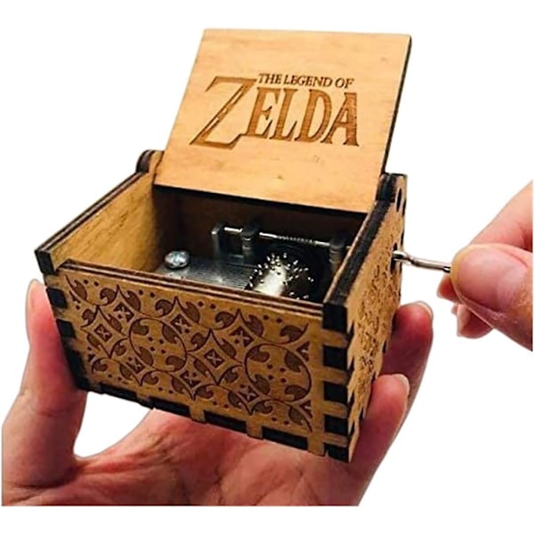 The Legend Of Zelda Filmtema Antik Utskåret Musikboks Håndsveiv Tre Musikboks Leker