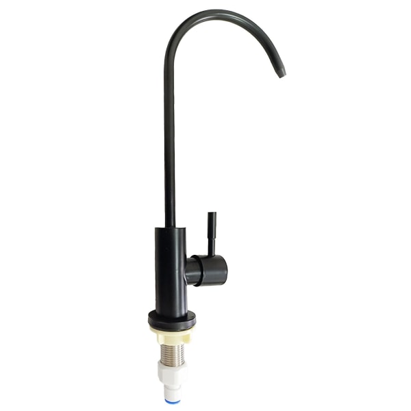 Gooseneck Vandfilterarmatur Vandhane Omvendt Osmose Drikkervandsfilterarmatur Rustfrit Stål G1/2 & G1/4 Muligheder Js Black G1-4