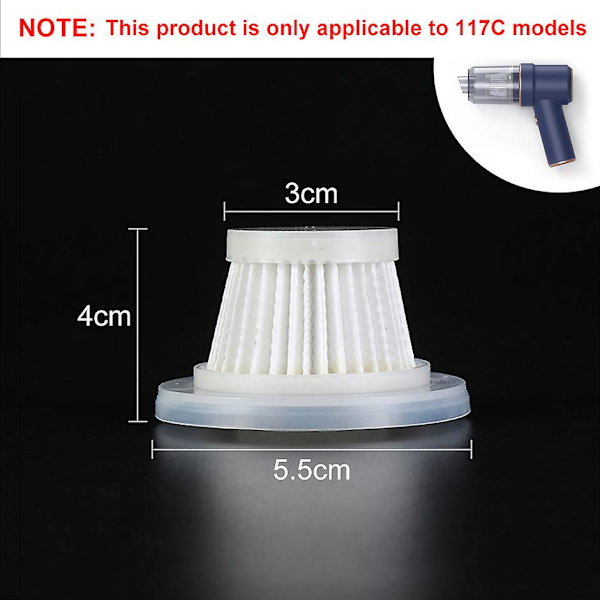Bilstøvsuger HEPA-filter til LT-117 Støvsuger Vaskbart filter til 117c/117cd/117cg model 1 Pcs