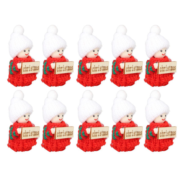 10 st miniatyrdockhusfigurer miniatyrdockor juldekoration tillbehör