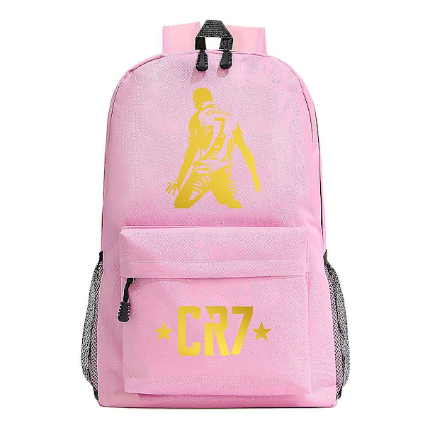 CR7 Ryggsekk med USB-lading, ideell for gutter og jenter, passer til bærbar PC, skolesekker med tyverisikring, flott for reiser Mochila 8