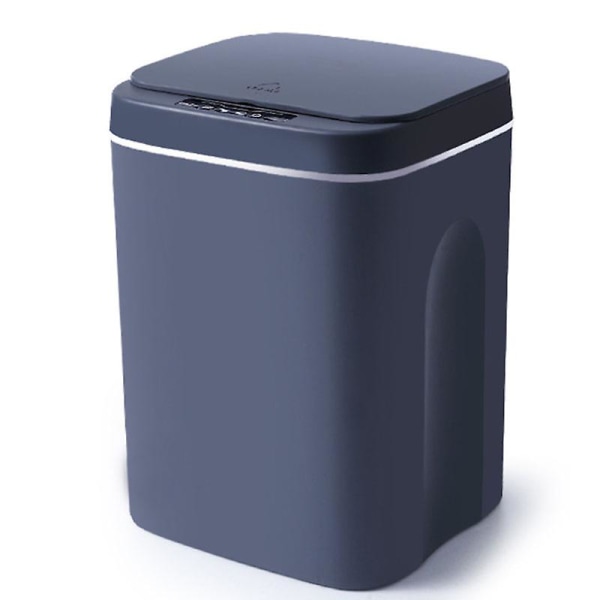 16L Automatic Sensor Dustbin Trash Can Induction Waste Bin Eco-Dustbin Household Trash Bin - Blue