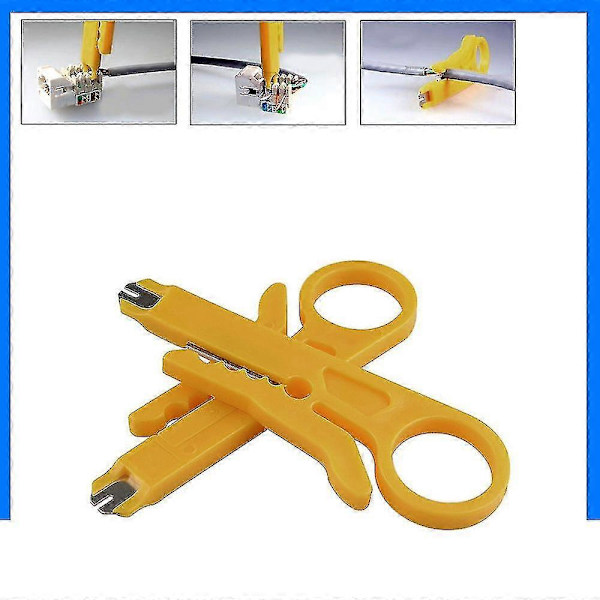 2 stk RJ45 Cat5 Punch Down Værktøj Netværk LAN Kabel Tråd Cutter Stripper Værktøj