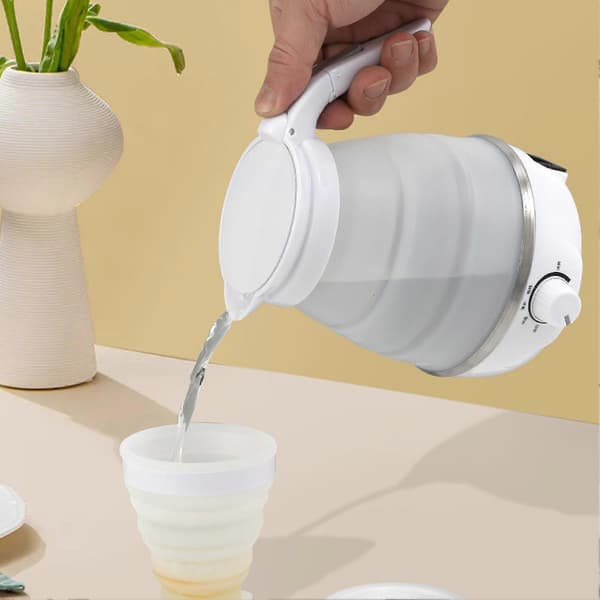 850W Foldbar Elkedel 600ml Silikone Auto Sluk Sammenklappelig Varmtvandskedel til Rejser [DB]
