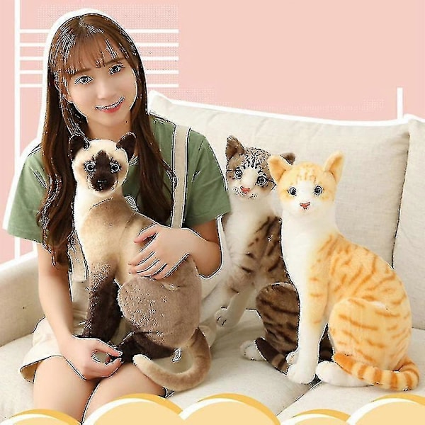 Plush Katte Fyldt Dukke Blød Pude Dekorationer Børn Børn Fødselsdagspresente 20cm Orange Cat