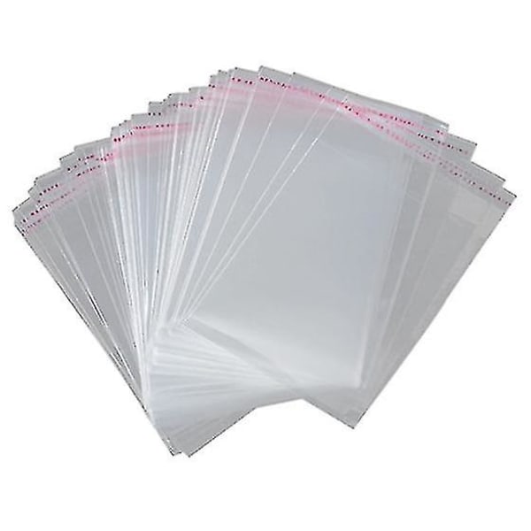 100x A3 Pakkepose 45x32cm Klar Gjenlukkbar Plastforsegling Lim Transparent