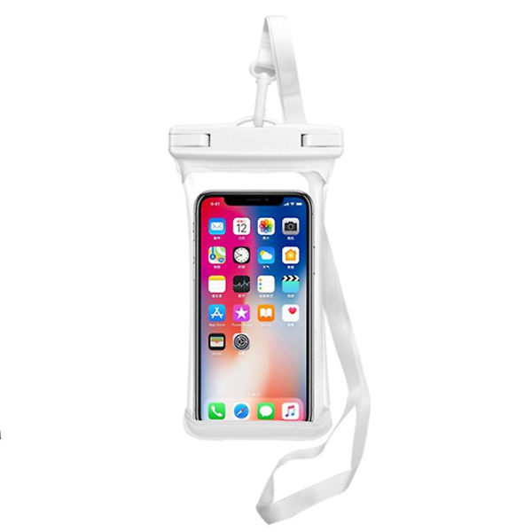 Pvc Transparent vattentät väska Universal telefonpåse Cover case White
