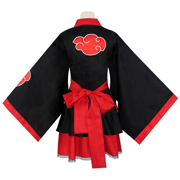 Naruto Blast Cosplay - Pyörremyrskyn Naruto Aamunkoiton Organisaation Cosplay Anime-asu [DmS] red 2XL