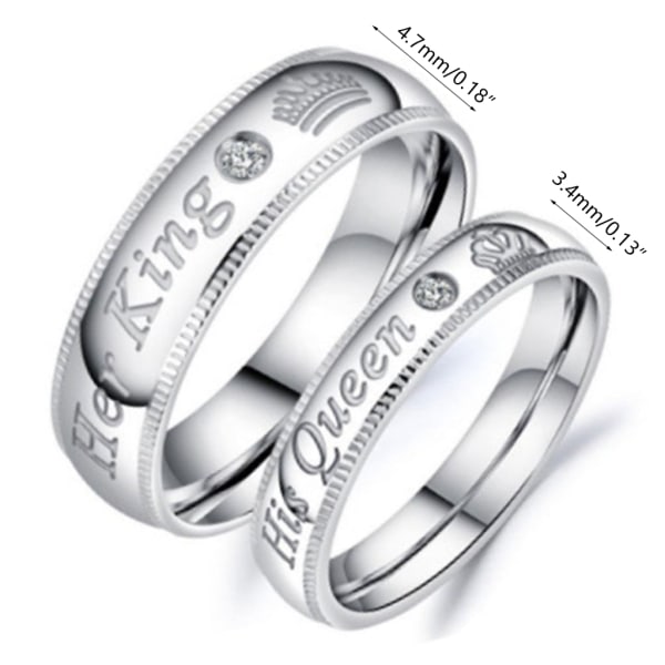 Par Ringar Vigselringar Män Kvinnor Legering Ring Set Romantiska smycken Par  Ring för älskare Jubileumstillbehör cf04 | Fyndiq