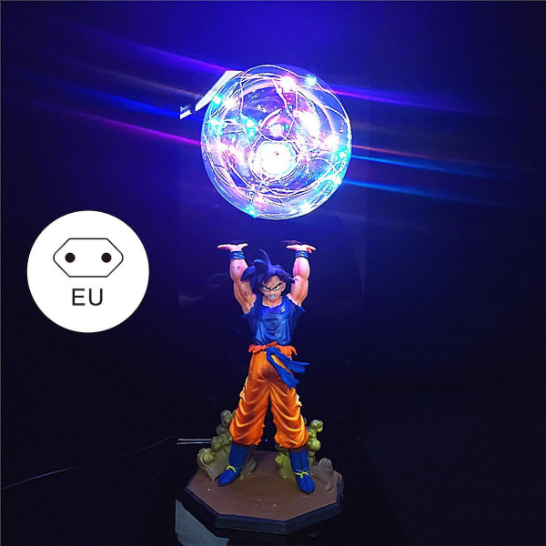 Dragon Ball Lampa Goku Styrkebomber Luminaria Skrivbordslampa Dekorativa Ljus Barn Led Nattlampa För Sovrum EU Plug Multicolour