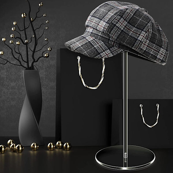 Akryl Pedestal Display Riser Stativ Hatt Peruk Ställ Bordsskiva Peruk Display StällBY 40cm