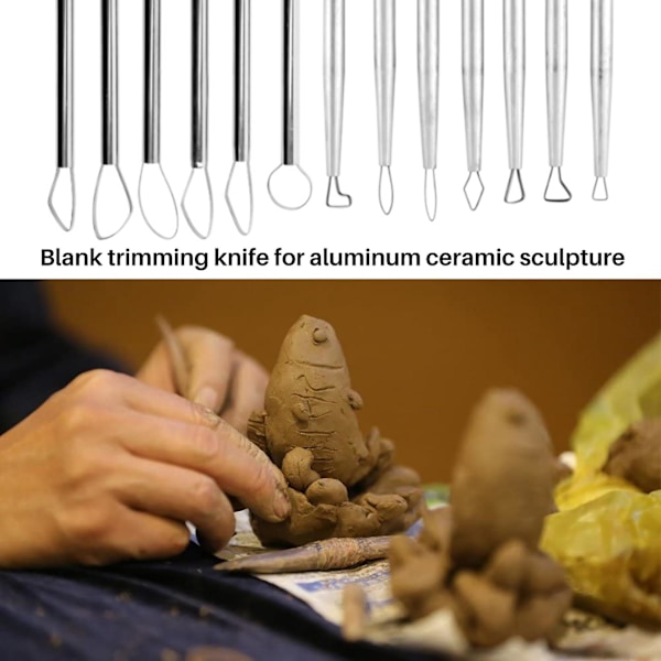 Polymer Clay Værktøjer Keramik Skulptur Værktøjer Udskæring Bånd Wire End Loop Clay Værktøjer Sæt silver