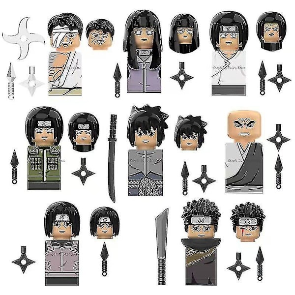 Korkealaatuiset Naruto Sasuke Kakashi Akatsuki Rakennuspalikat Sarja Anime Cartoon Action Figures Kokoonpanopalikat Leikkikalut Lapsille Joululahjat [DmS] 8pcs set3
