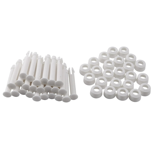 24 st ABS-poolkopplingsstift, 6 cm/2,36 tum lock set-tätningar för reservdelar till simbassänger 28270-28273 White