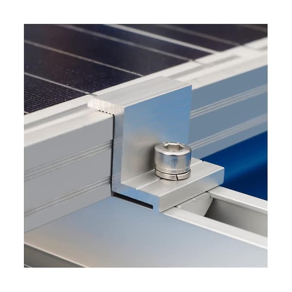 4 stk. Solcellemodulholder Endeklemmesæt, Solpanel Kantklemmebeslag, Solcelle Endeklemme Justerbar [DB]