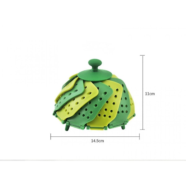 Lotus Dampkurv, Foldbar Dampkurv, Ridsefri, Silikon, Grøn BPA-Fri, Køkkenudstyr