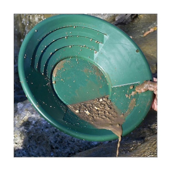 2st Plast Guld Pan Basin Gruv Pan Muddring Prospektering River Tool Wash Guld Panorering Utrustning