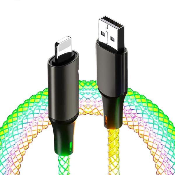 LED Flydende Hurtig Opladerkabel til Laptop og Mobiltelefon
