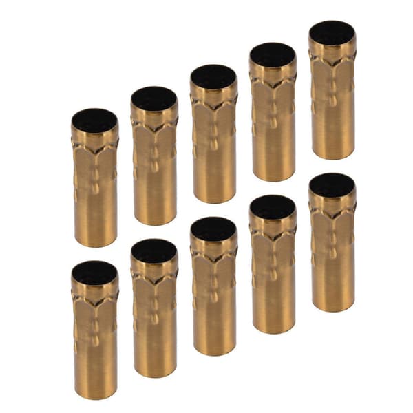 10 stk. E14 Metallrør for Lysestake Lampeholder Lampebase Belysningstilbehør 25x80mm