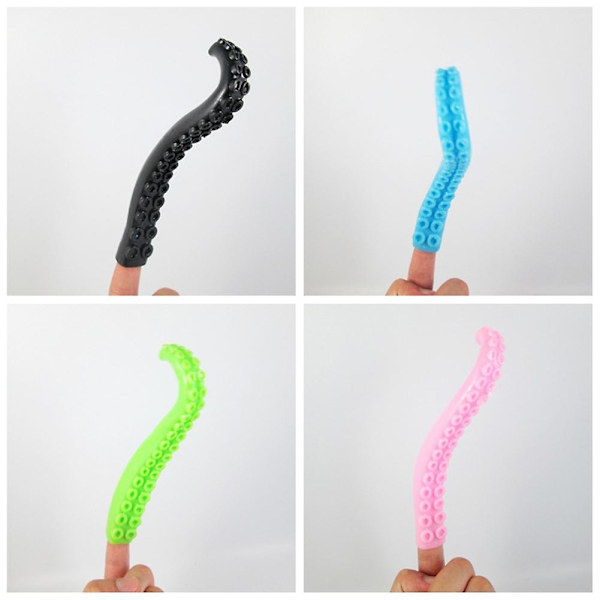 5/10 stk Blekksprut Tentakel Myke Fingerdukker Sansestimulerende Barn Leke Partygaver KAESI Random Color 10pcs