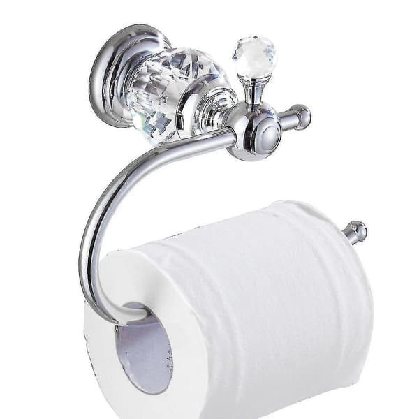 Crystal Series Toiletpapirholder i messing, poleret krom - Yvan