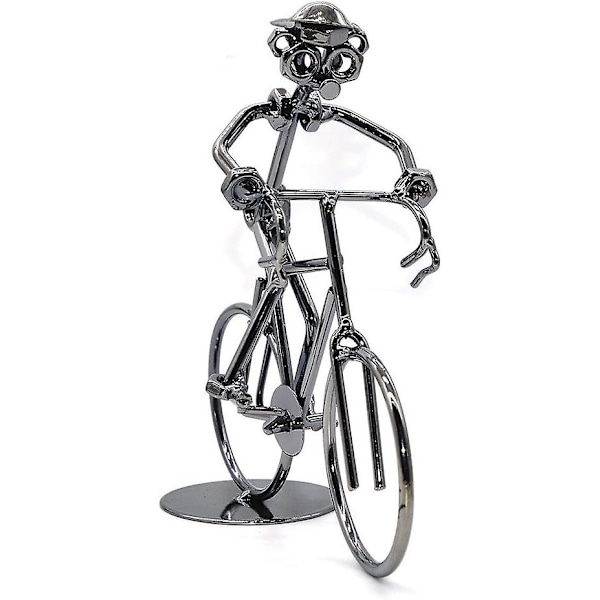 Retro Klassisk Håndlavet Jernmetalskulptur til Cykel- og Motorcykelentusiaster