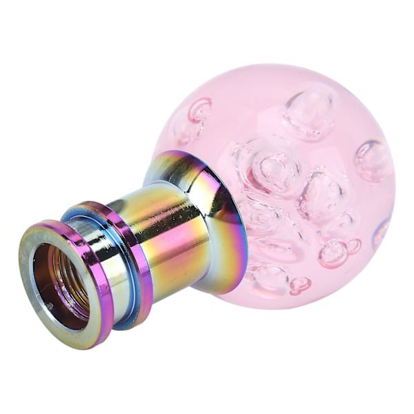 Universal Pink Crystal Bubble Manuel Gearstangsskifter med 3 Gevindadaptere