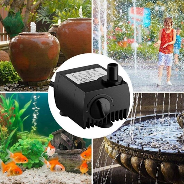 Multifunktionell Vattenpump Mini Vattenpump Nedsänkbar Pump Fisktank Fontän-3W, 1st