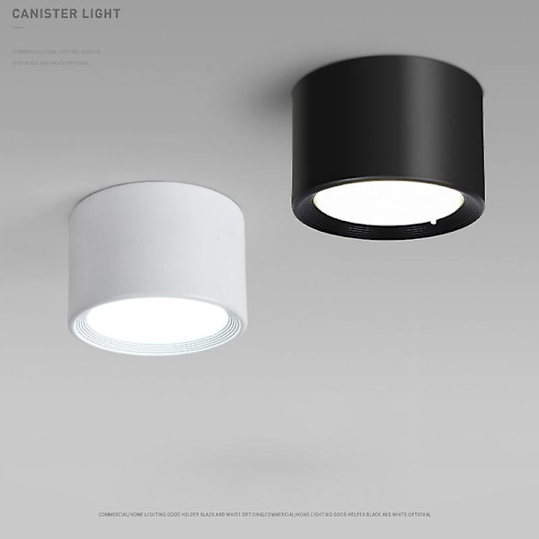 Pinta-asennettu 12w 15w Led-alasvalo Ajaton kattovalaisimet 5w 7w 9w Cob Led -kohdevalot Kattokiinnikkeet Valo 9W grey body White