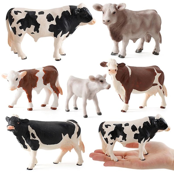 Zoo Farm Fun Toys Modellku - Simulert Dyr i Plast - Læringsleker [DmS] Simmental 1pc