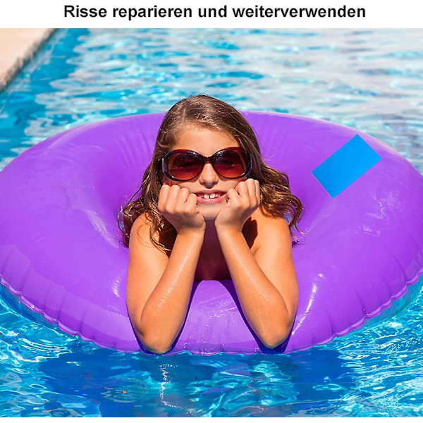 Pakke med 20 Selvklæbende Reparationslapper til Swimmingpool, PVC Pool Reparationskit til Vandmadras, Pools, Oppustelig Båd wJf RkdBY Rectangle