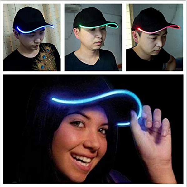 Unisex LED-ljus fiskehatt utomhus cool hatt för nattfiske jakt vandring fiskeutrustning fiske