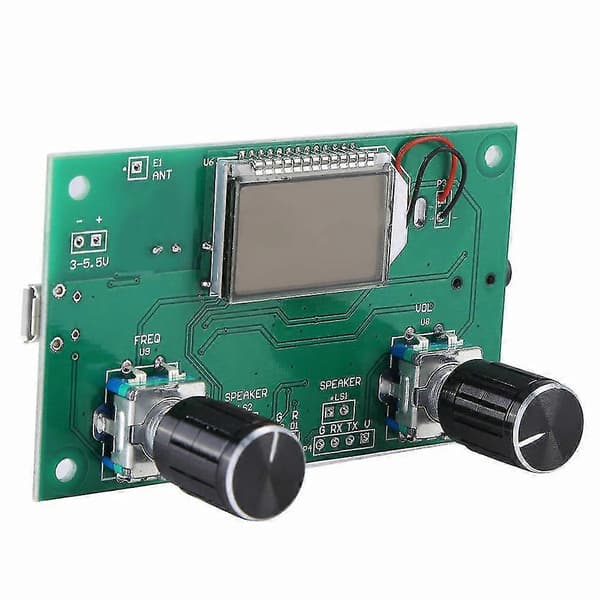 2024 FM Radiomottakermodul 87-108MHz Frekvensmodulasjon Stereo Mottakerkort med LCD Digital Display