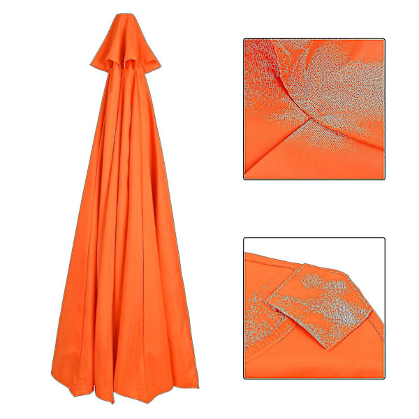 Bestselgende erstatningsduk for hageparasoll - 3m 6/8-armet terrasseparasoll - 50% tilbud Orange 300cm*8k