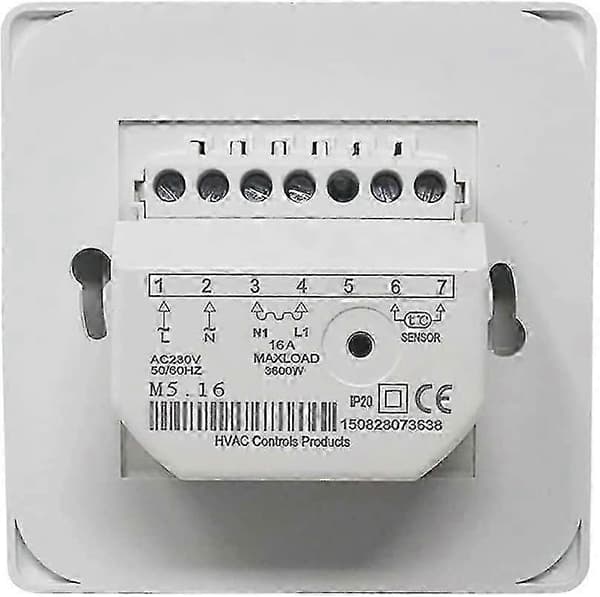 Manuel mekanisk gulvvarmetermostat controller AC 220V 16A med probe EU-kompatibel [DB]