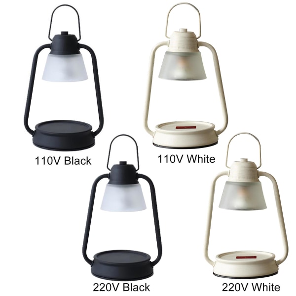 Glas lampskärm Aromaterapi Multifunktionell enkel stil vintage lykta hög rea black 110V