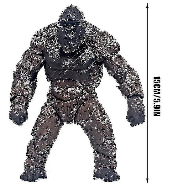 2021 King Kong Vs Godzilla Gorilla Monster -hahmo PVC-eläinfiguuri lelu syntymäpäiväksi (FMY)