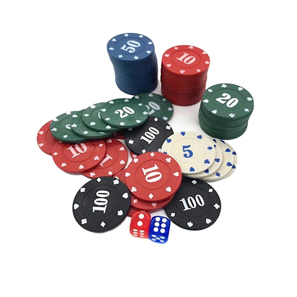 100 st Pokerkort för Brädspel, Kasinospel, Fritidsaktiviteter, Pengar, Kasinospel