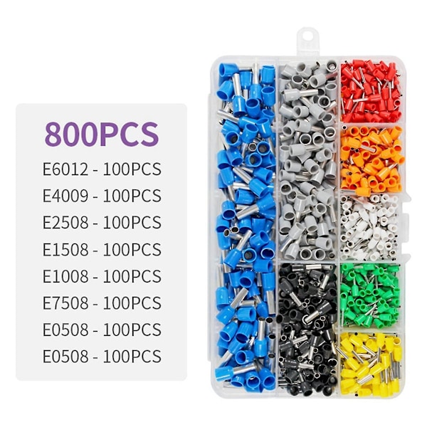 Kombinationssats med krymptång Pz0.5-16 Rörtång med 800 stycken Ve-stiftterminaler.
