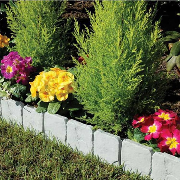 Imitert Stein Hage Gjerde Jord Gjerde Staving Hage Rustikk Hageplen Gjerde Forbruksvarer-PP Plast, 23*25cm, 20stk