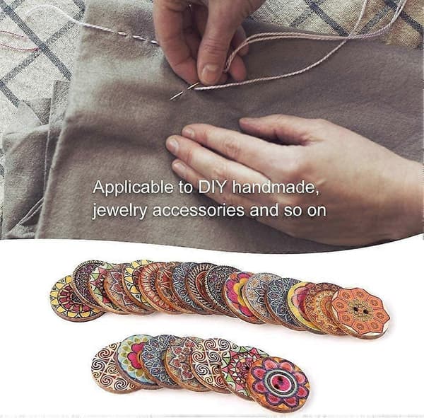 100 st Träknappar (Blandade Vintageknappar)