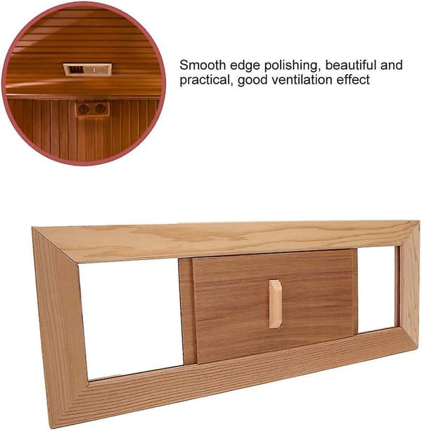 Bastuventilationsbräda i cederträ, justerbar ventilationsbräda för basturum, universell tjock cederträventilationsbräda